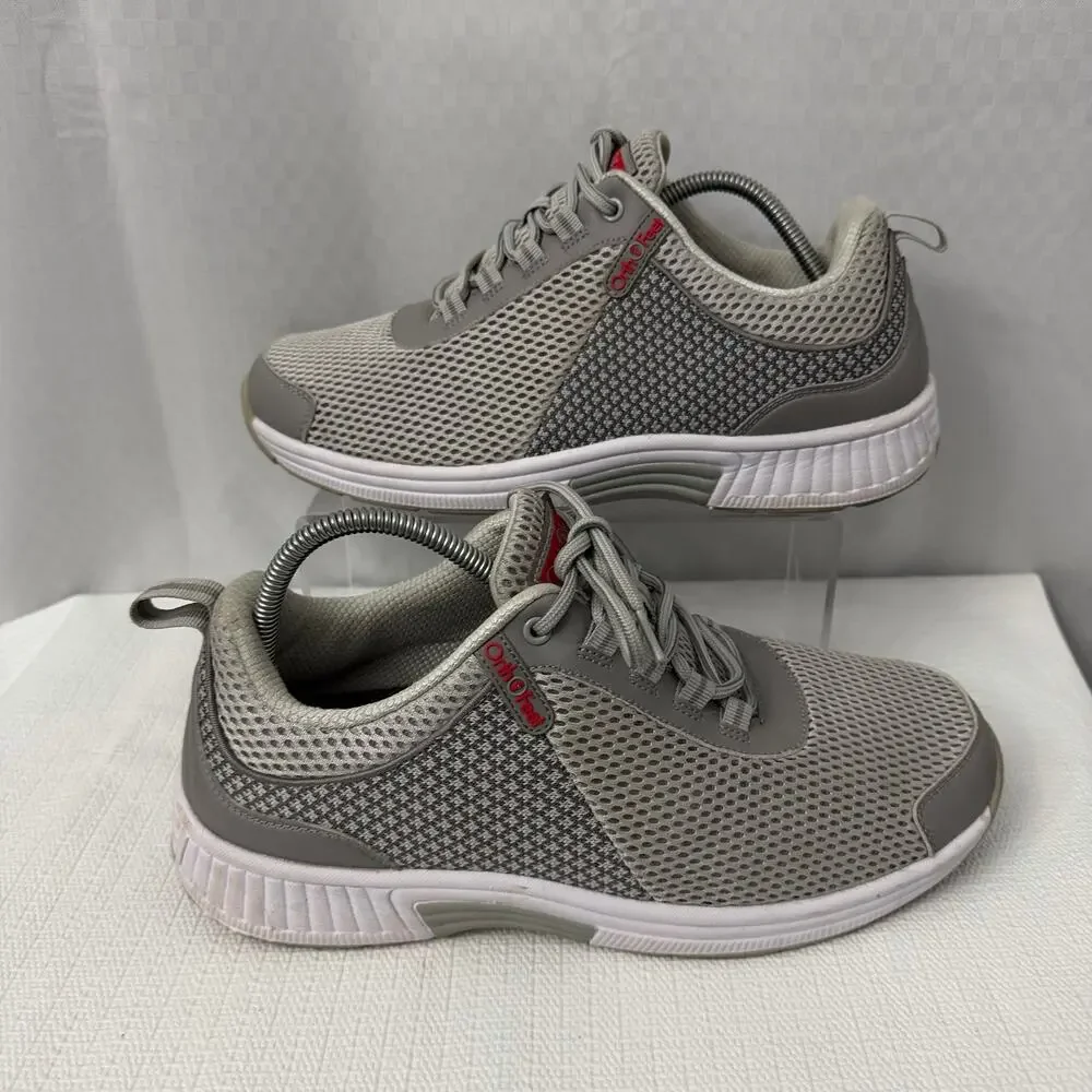 Orthofeet Edgewater Stretch Athletic Shoes Men's Size 9.5 2E Gray Orthopedic